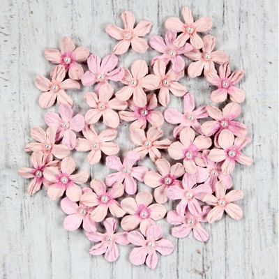 Nicole Crafts - Little Birdies - Petite Flowers - Pink pearl - CR69578 - 32 pcs