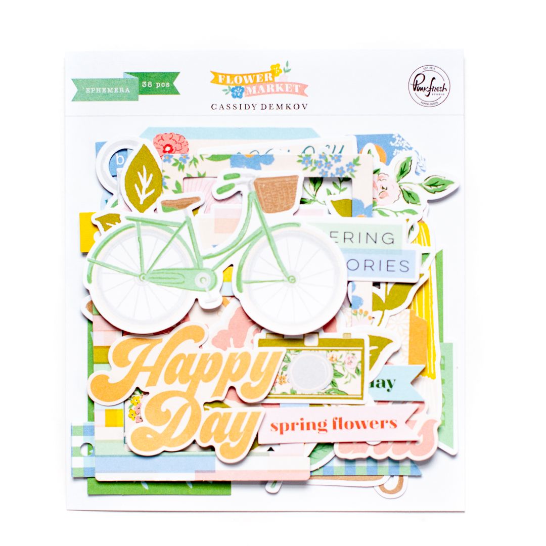 PinkFresh Studio - Flower Market Collection - Ephemera - 185523 -  38 pcs