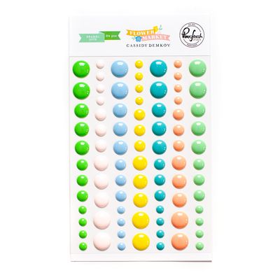 PinkFresh Studio - Flower Market Collection - Enamel Dots- 186423 -  84 pcs