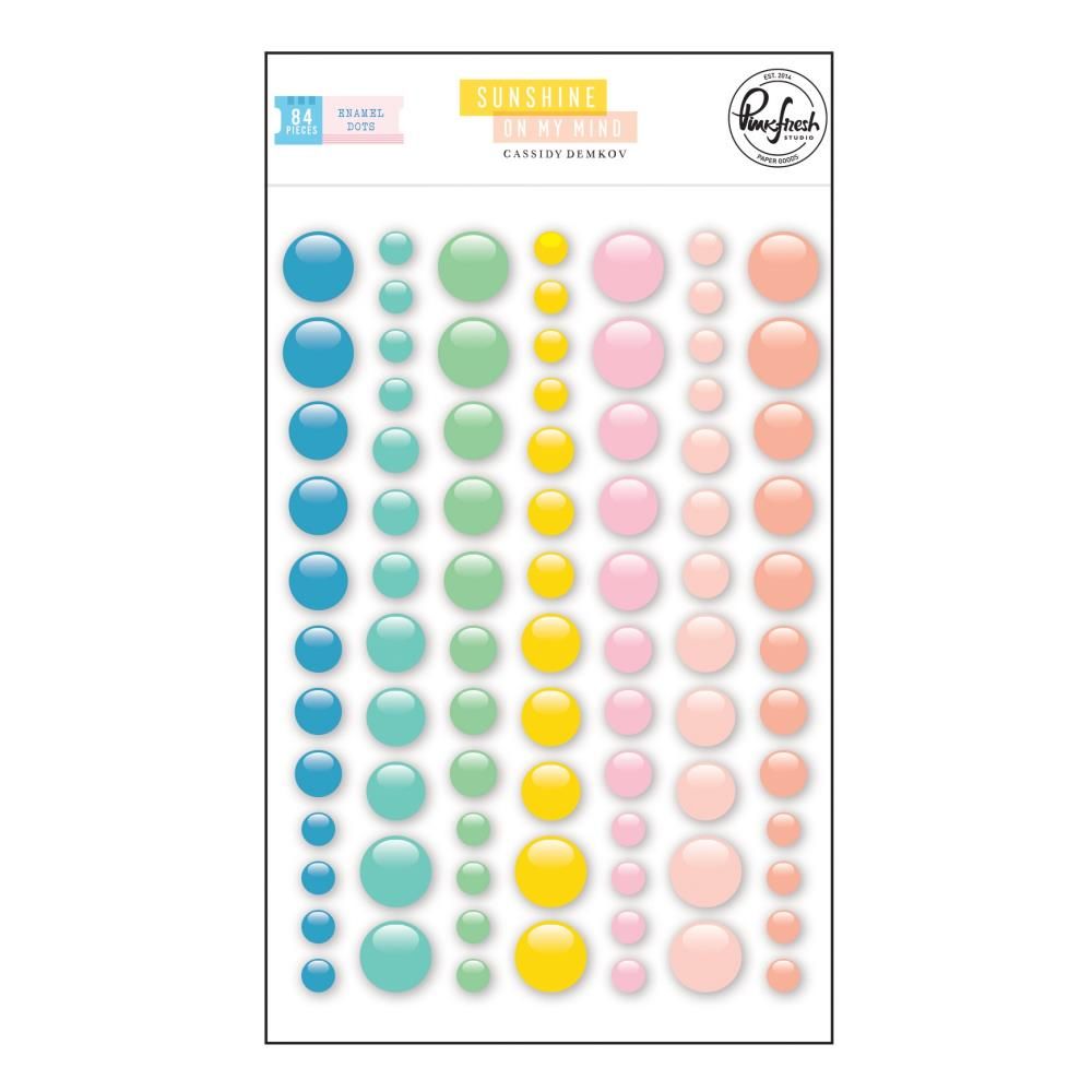 PinkFresh Studio - Sunshine On My Mind Collection - Enamel Dots- 157223 -  84 pcs