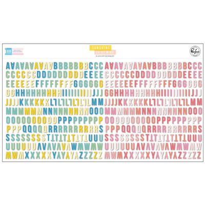 PinkFresh Studio - Sunshine On My Mind Collection - Mini Alphabet Stickers  - 6&quot; x 6&quot; -157023 - 440pcs