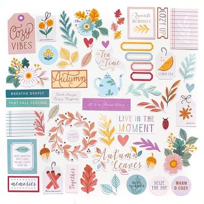 PinkFresh Studio - Good Times Collection - Die Cuts - Ephemera - 166822- 53 pcs