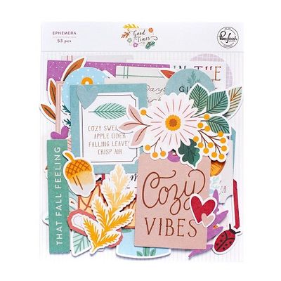 PinkFresh Studio - Good Times Collection - Die Cuts - Ephemera - 166822- 53 pcs