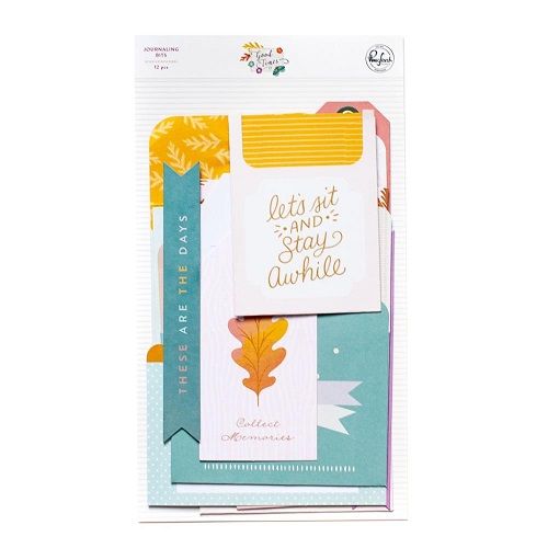 PinkFresh Studio - Good Times Collection - Journaling Bits - 167322- 12 pcs