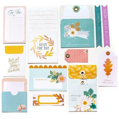 PinkFresh Studio - Good Times Collection - Journaling Bits - 167322- 12 pcs