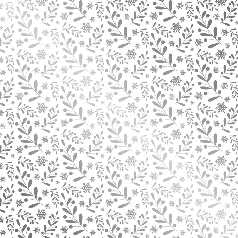 Crafters Companion - Luxury Foiled - Acetate Sheets - Silver Leaves - 380microns