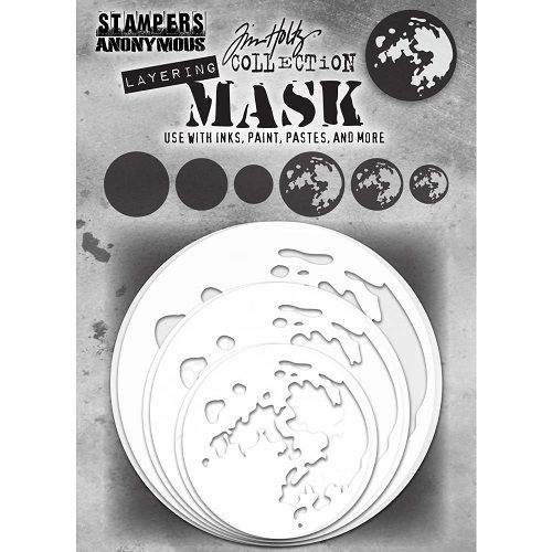 Stampers Anonymous - Tim Holtz - Layering Mask - Moon - THMSK01 - 6 pcs