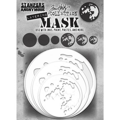 Stampers Anonymous - Tim Holtz - Layering Mask - Moon - THMSK01 - 6 pcs
