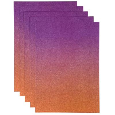 Tonic Studios - Craft Perfect - Ombre' Glitter Cardstock - Arabian Night - 8.5" x 11" - 300gsm -  8925E - 5 Sheets