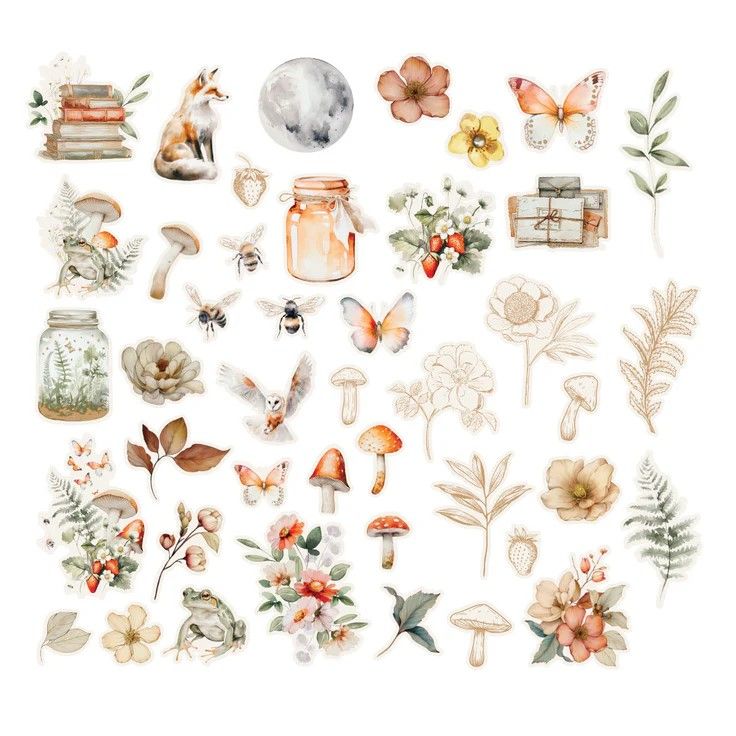Spellbinders Paper Arts - Woodland Tales Collection - Die Cut - Shapes - SCS-360 - 86 pcs