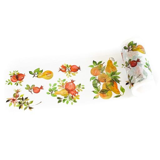 PinkFresh Studio - Washi Tape - Pears &amp; Pomegranates - 4&quot; x 11yds (10mtrs) - 162622