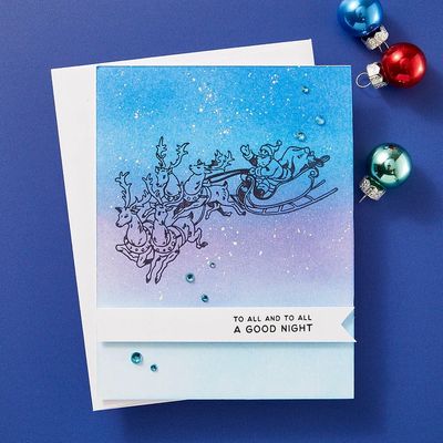 Spellbinders Paper Arts - Press Plate &amp; Die Set - Glad Tidings Collection by Simon Hurley - Santa's Sleigh - BP-221 - 2 Press Plates &amp; 4 Dies