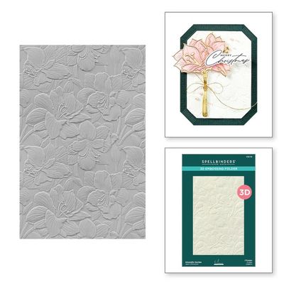 Spellbinders Paper Arts - 3D Embossing Folder - Amaryllis Christmas Collection By Yana Smakula - Amaryllis Garden - E3D-112