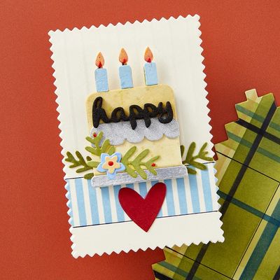 Spellbinders Paper Arts - Not Your Ordinary Card Collection By Wendy Vecchi - Pinking Edge Birthday Add Ons - S5-656 - 12 pcs