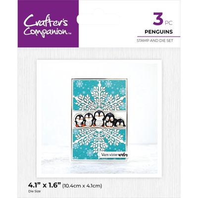 Crafters Companion - Stamp &amp; Die Set - Penguins - CC- STD-PEN - 3 pcs