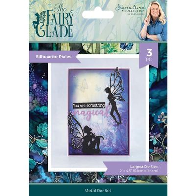 Crafters Companion - Signature Collection By Sara Davies - Fairy Glade - Metal Die - Silhouette Pixie - SS-FG-MD-SILPI - 3pcs