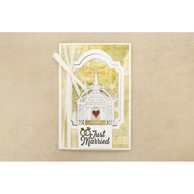 Crafters Companion - Stamp &amp; Die Set - Little White Chapel - Vintage Vegas - VV-STD-LWC - 3pcs