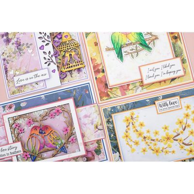 Crafters Companion - Lovebirds Collection - 12 x 12 Paper Pad - LB-PAD12 - 24 Sheets