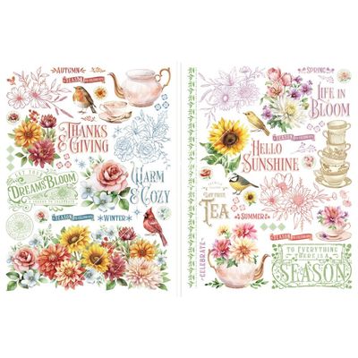 Graphic 45 - Season To Celebrate - Rub On Transfer set - G4502958 - 2 sheets