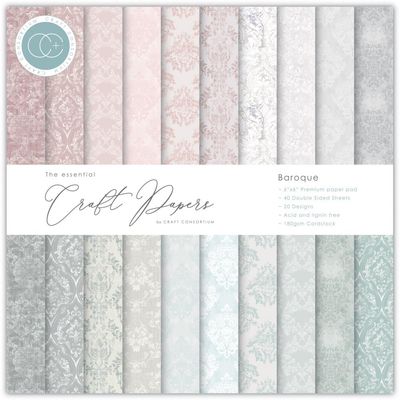 Craft Consortium - Baroque - 6&quot; x 6&quot; Paper Pad - CCPAD020B - 40 Sheets
