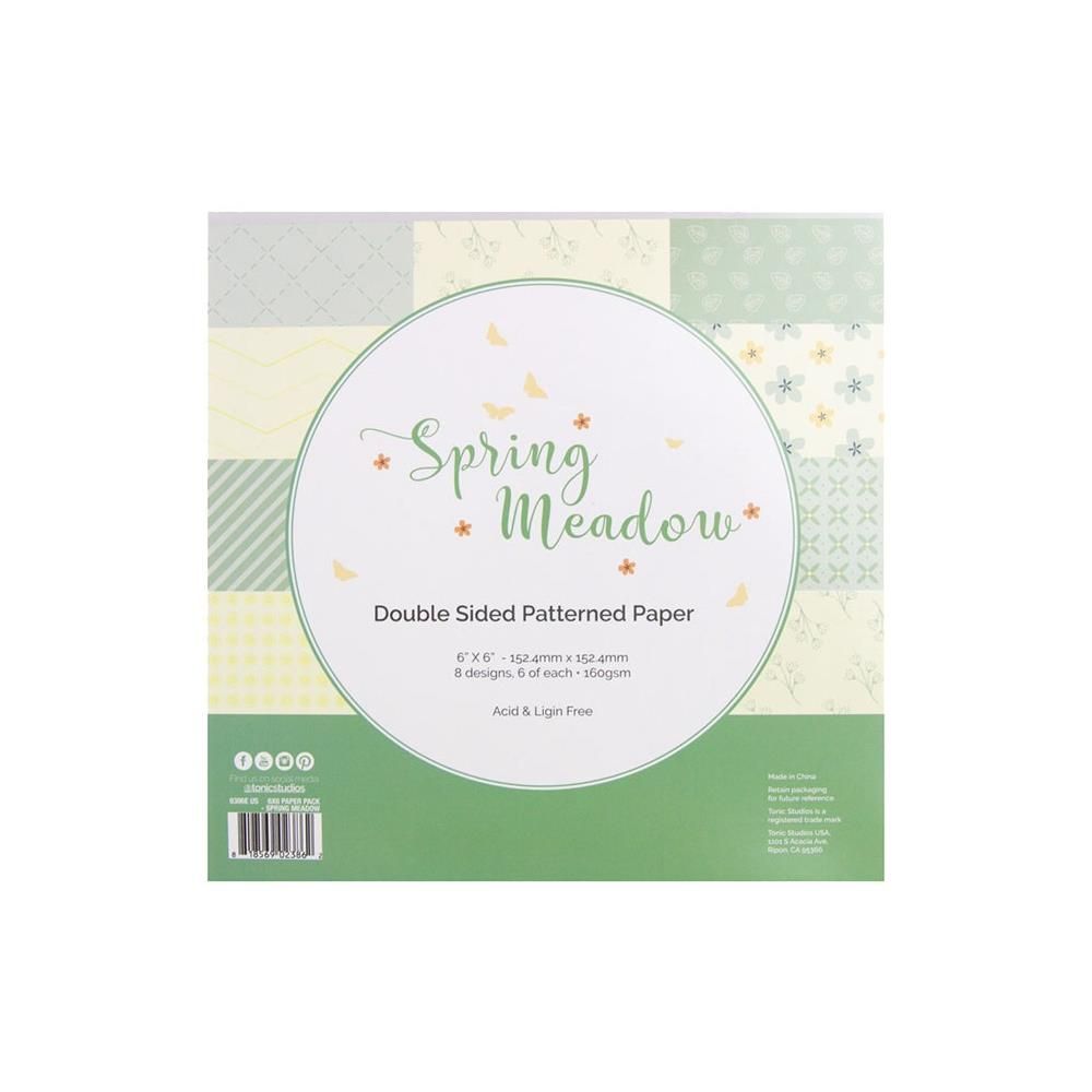 Tonic Studios - Spring Meadow Collection - 6&quot; x 6&quot; - Scrap Pad - 9386E - 24 sheets