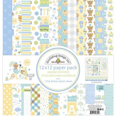 Doodlebug Designs Inc - Special Delivery Collection - 12 x 12 Paper Pack - 6850 - 13 pcs