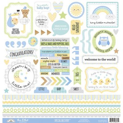 Doodlebug Designs Inc - Special Delivery Collection - 12 x 12 Paper Pack - 6850 - 13 pcs