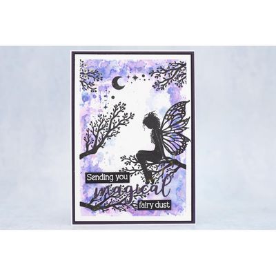 Crafters Companion - Signature Collection By Sara Davies -  Fairy Glade - Stamp Set - Fluttering Fairies - SS-FG-CA-ST-FA=LFA - 5 pcs