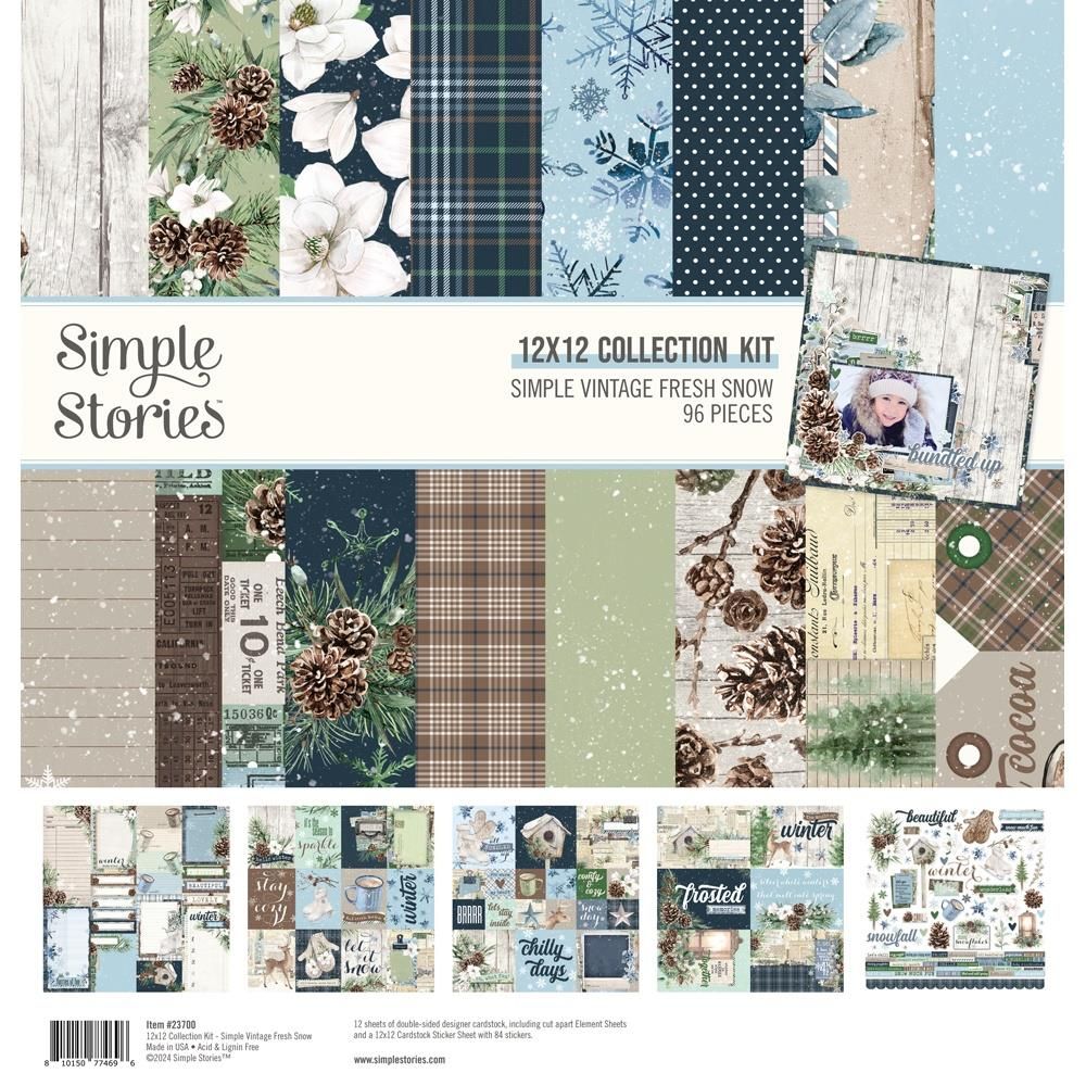 Simple Stories - Fresh Snow Collection - 12 x 12 Paper Pack - 23700 - 12 sheets