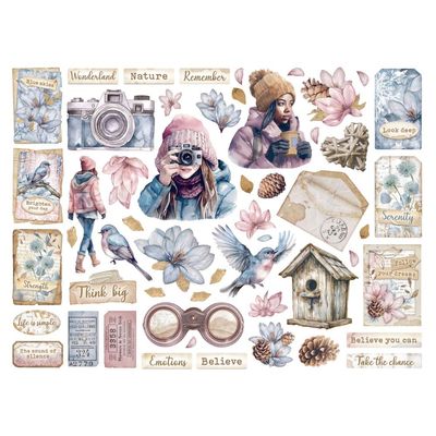 Stamperia - Romantic Series - Create Happiness Collection - Dew Drops - Chipboard Die Cuts - DFLDC109