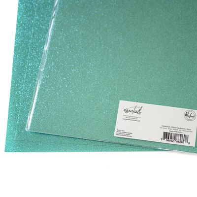 PinkFresh Studio - Essentials - Glitter Cardstock - 8.5" x 11" - Aqua - PF142ES - 6 sheets