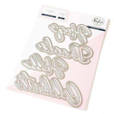 PinkFresh Studio - Gentle Greetings &amp; Greenery Collection - Basic Sentiments - Die - 264224 - 4 pcs