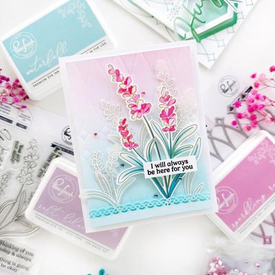 PinkFresh Studio - Gentle Greetings &amp; Greenery - Thinking Of You - Press Plate - 263624 - 1pce