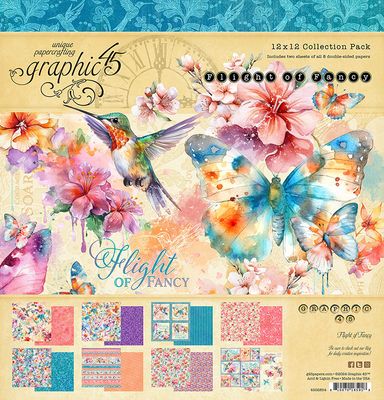 Graphic 45 - Flight of Fancy Collection - 12 x 12 Paper Pad - G4502854 - 16 sheets