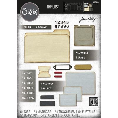 Sizzix &amp; Tim Holtz - Thinlits Specimen - 665930 - 54 pcs