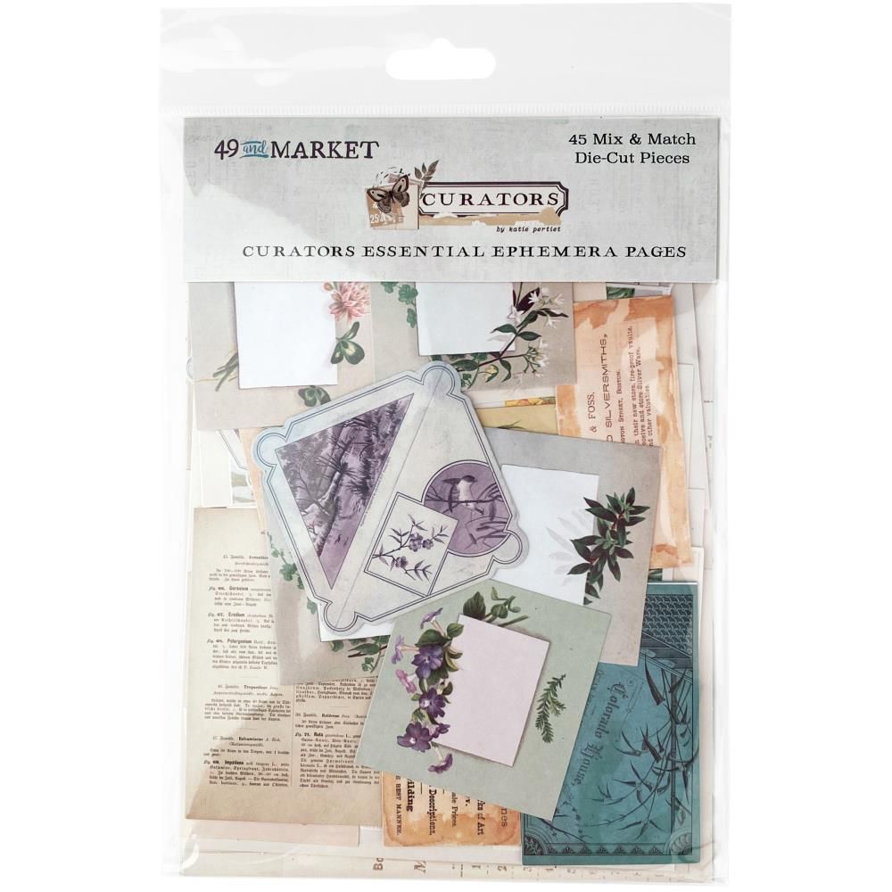 49 &amp; Market - Curators Essential Collection - Ephemera Bits - C37070 - 45 Pcs