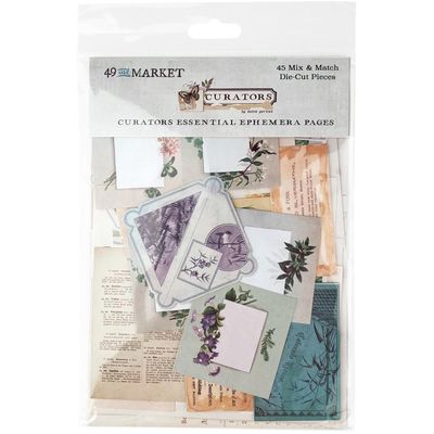 49 &amp; Market - Curators Essential Collection - Ephemera Bits - C37070 - 45 Pcs