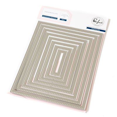 PinkFresh Studio - Essentials Collection - Die Set - Nested Rectangles - Diagonal Stitch - PF169ES - 8 pcs