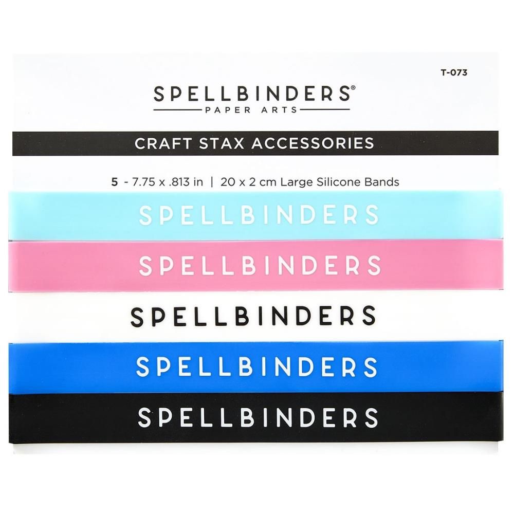 Spellbinders Paper Arts - Accessories - Craft Stax - Silicone Bands -  Large - 5 Assorted Colours - T -073