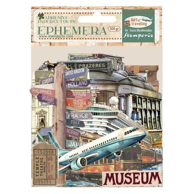 Stamperia - Art of Travelling Collection - Ephemera - Self Adhesive Die Cuts - DFLCT58