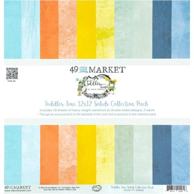 49 &amp; Market - Toddler Time Collection - 12 x 12 Paper Pack - Solids - TT29956 - 10 Sheets