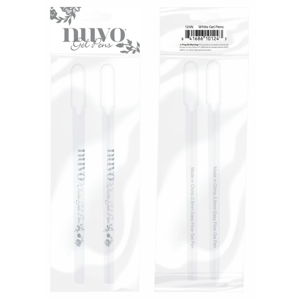 Nuvo - Gel Pens - White - 2 pack - 124N