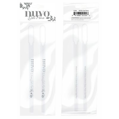 Nuvo - Gel Pens - White - 2 pack - 124N