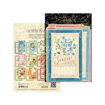 Graphic 45 - Season To Celebrate Collection - Ephemera Cards Set -4&quot; x 6&quot; - G4502959 - 24 pcs