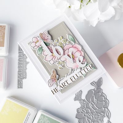 PinkFresh Studio - Beautiful Life Collection - Butterflies in Bloom - Layered Stencil - 265125 - 4pcs