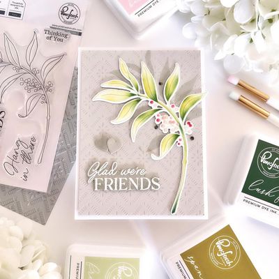 PinkFresh Studio - Beautiful Life Collection - Grateful Greenery - Clear Polymer Stamp - 4" x 6" - 265325 - 6pcs