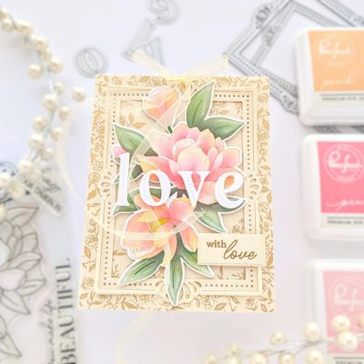 PinkFresh Studio - Beautiful Life Collection - Magnificent Magnolia - Clear Polymer Stamp - 4" x 6" - 265725 - 4 pcs