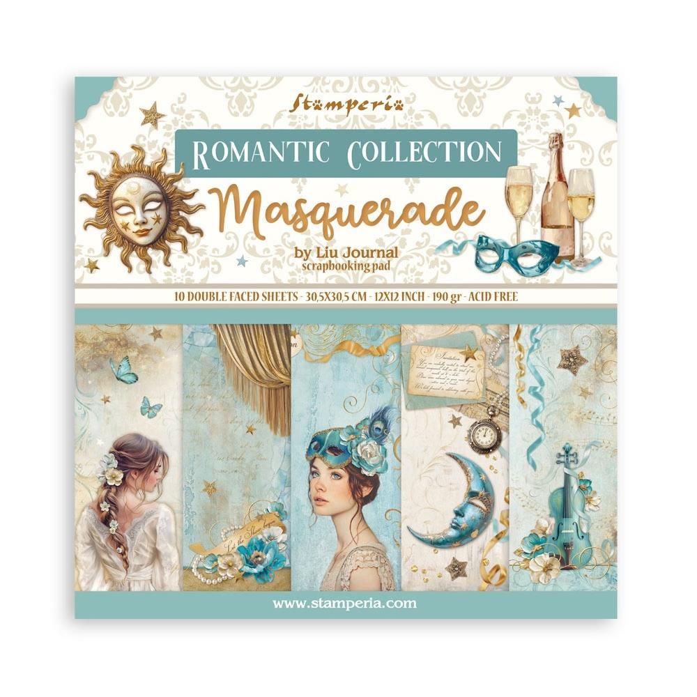 Stamperia - Masquerade Collection - 12 x 12 Paper Pack - SBBL165 - 10 sheets