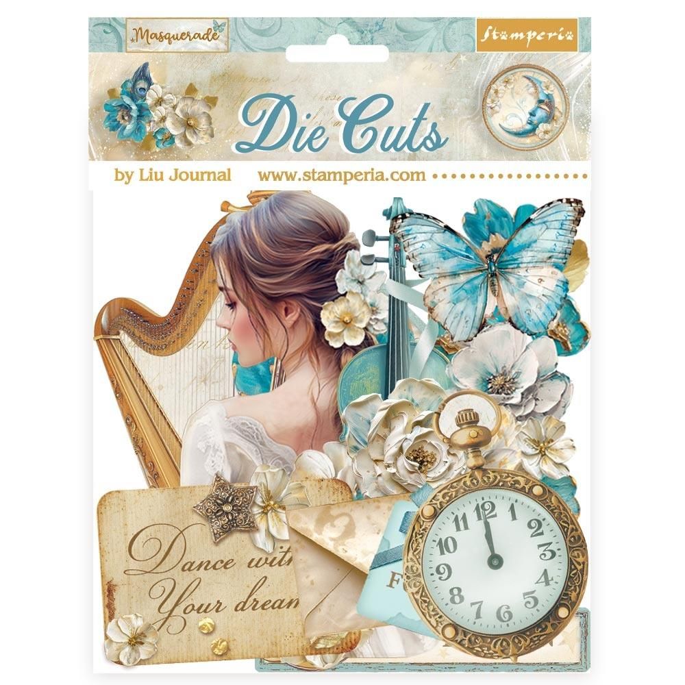 Stamperia - Masquerade Collection - Die Cuts - Chipboard - DFLDC111
