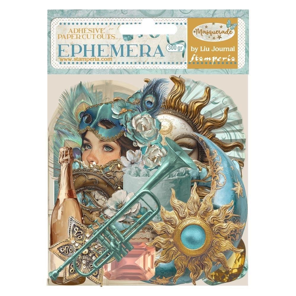 Stamperia - Masquerade Collection - Ephemera - Self Adhesive - Die Cuts - DFLDC59